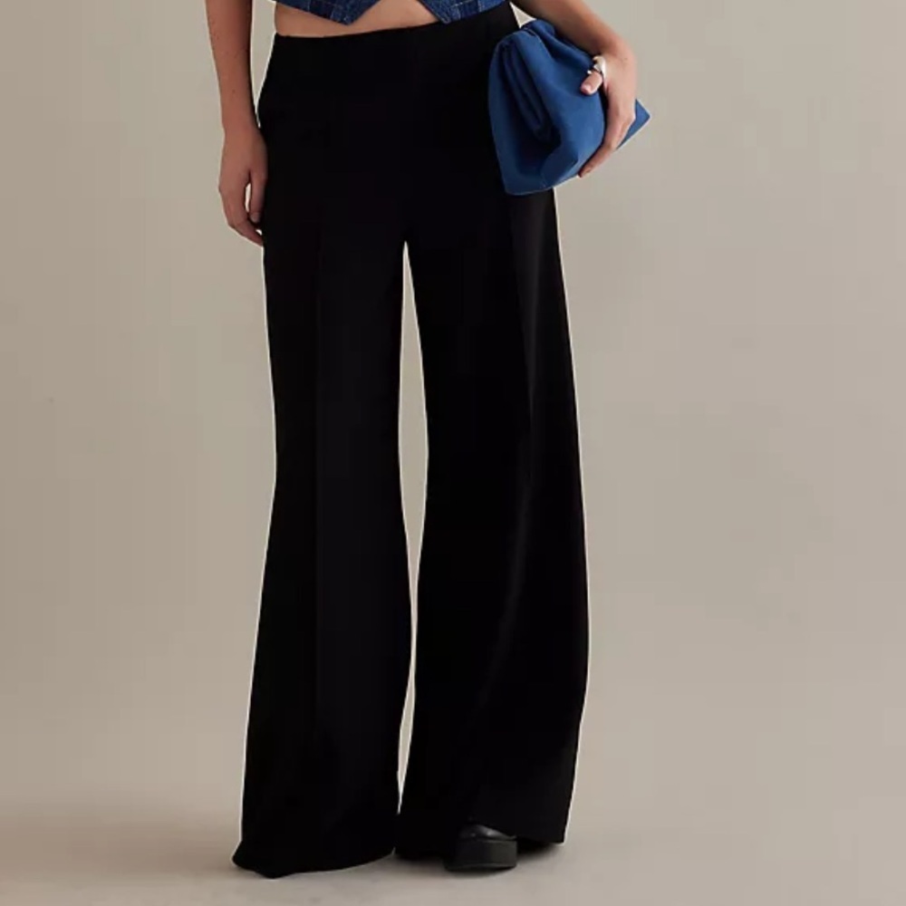 Aligne Kai Low-Rise Wide-Leg Trousers black US8 NWT - Picture 16 of 16